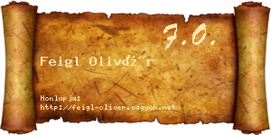 Feigl Olivér névjegykártya